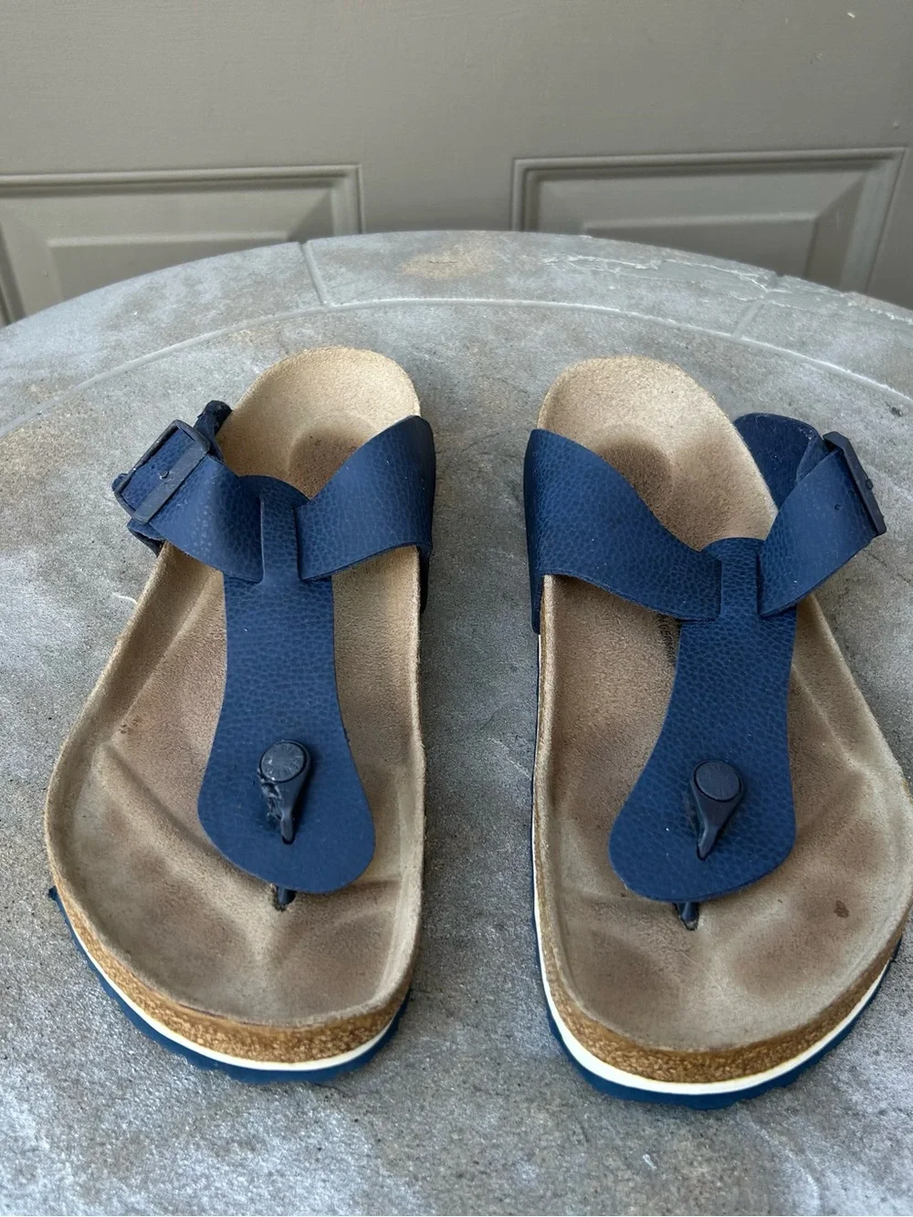 Birken Stock Men Blue Thong Sandals (READ DESCRIPTION)